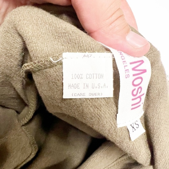 Moshi Moshi LA Womens 90s Y2K Olive Green Cropped Jogger Pant Sz XS - Picture 9 of 10